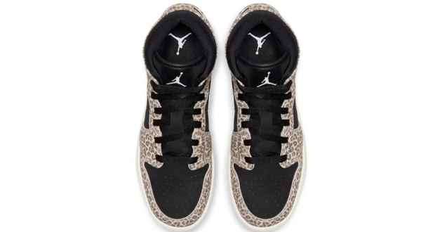 Giày Nike Air Jordan 1 Mid SE GS 'Leopard' BQ6931-021 - Ảnh 5