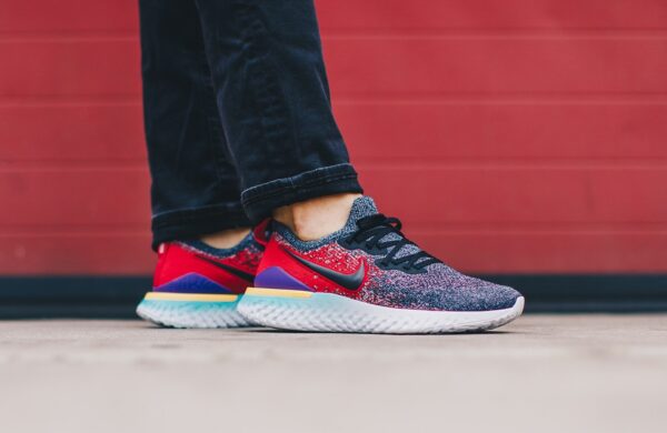 Giày Nike Epic React Flyknit 2 Black Hyper 'Jade University Red' BQ8928-007 - Ảnh 6