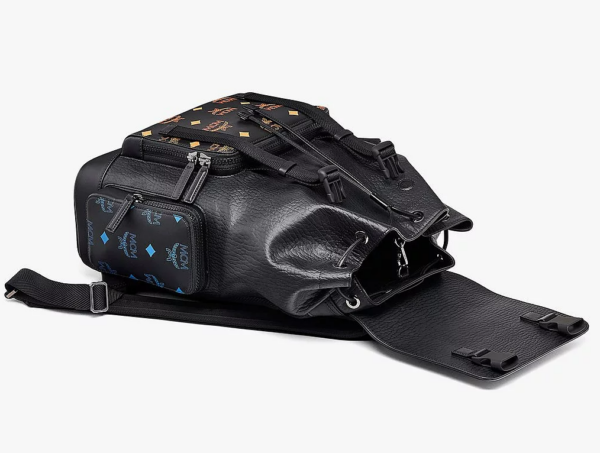 Balo MCM Brandenburg Backpack Splash Logo Black MMKBASX01BK001 - Ảnh 3