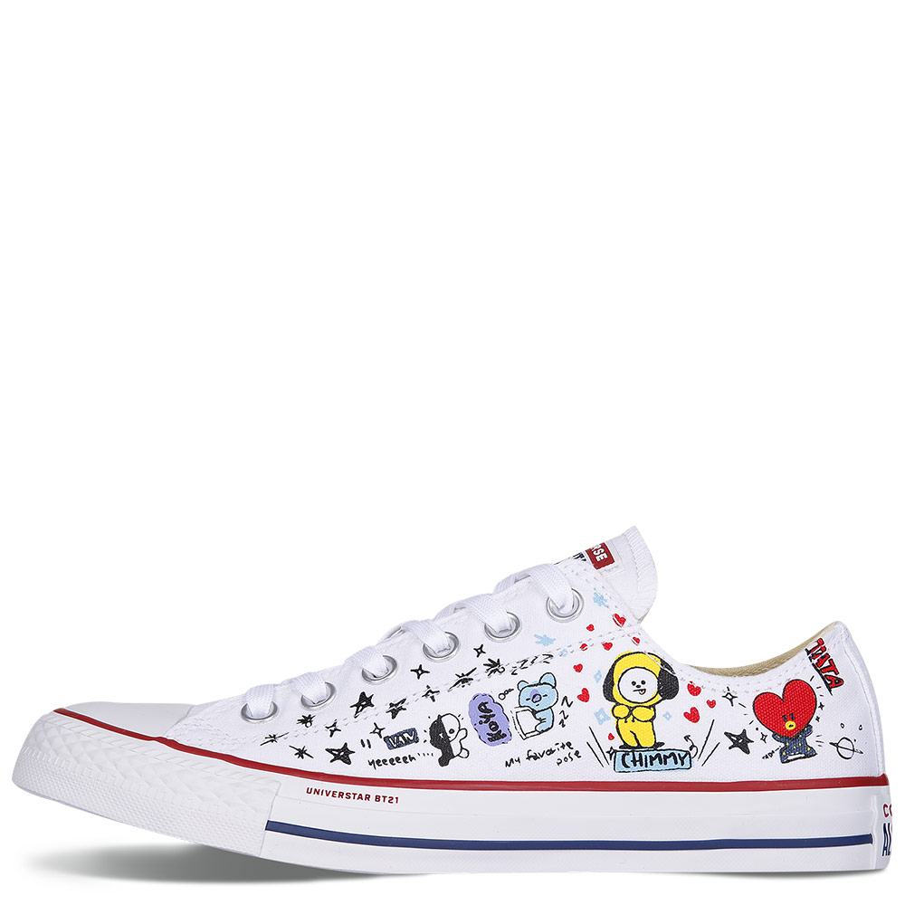 Giày Converse x BT21 Chuck Taylor All Star White Low Tops 163893C - Ảnh 3