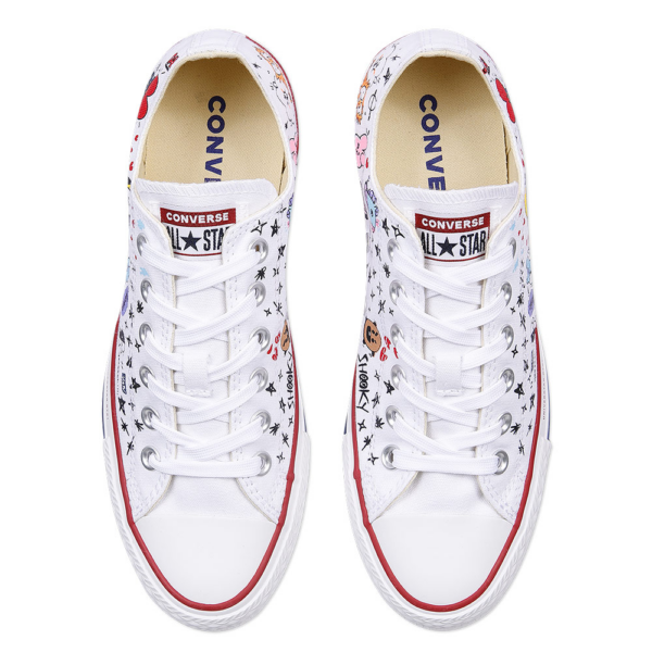 Giày Converse x BT21 Chuck Taylor All Star White Low Tops 163893C - Ảnh 2