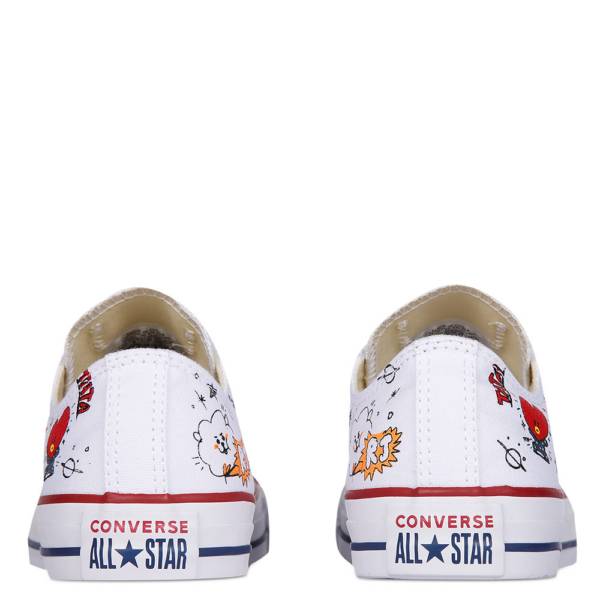 Giày Converse x BT21 Chuck Taylor All Star White Low Tops 163893C - Ảnh 4