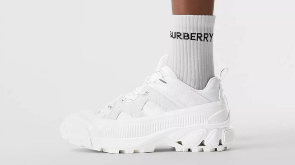 Giày Burberry Arthur Leather White 80372461 - Ảnh 2