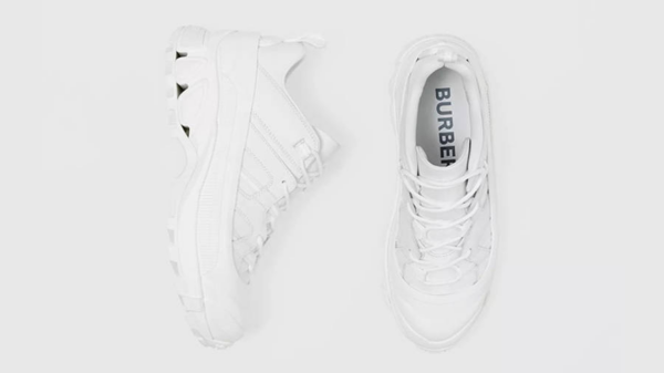Giày Burberry Arthur Leather White 80372461 - Ảnh 3