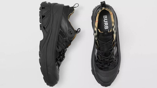 Giày Burberry Nylon And Patent Leather Arthur 80354401 - Ảnh 4