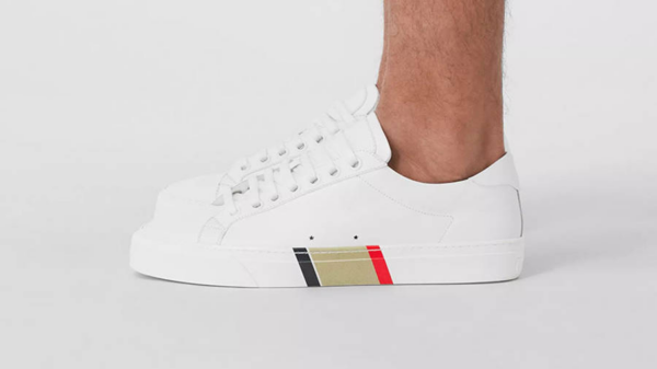 Giày Burberry Bio-based Sole Leather Optic White 80311701 - Ảnh 2