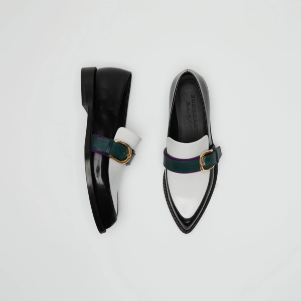 Giày Burberry Colour Block Leather Monk Strap Loafers 4075729 - Ảnh 4