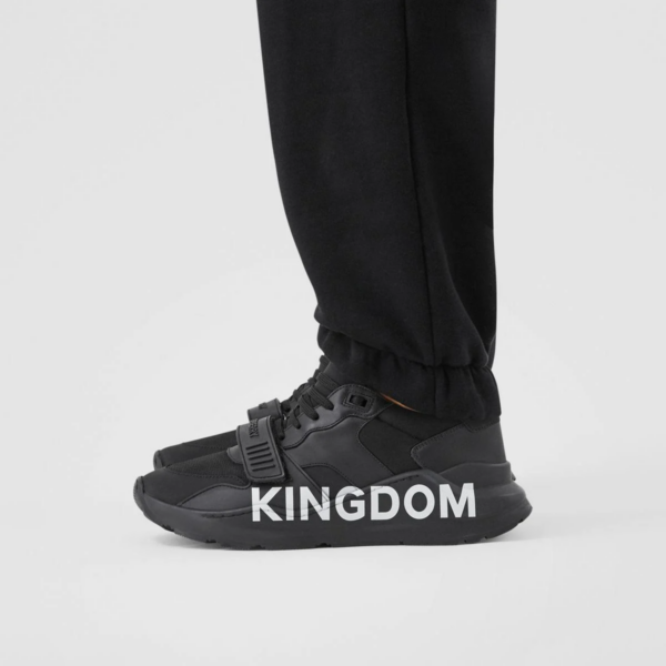 Giày Burberry Ramsey Kingdom Leather Black 80199721 - Ảnh 2