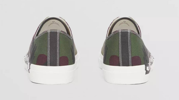 Giày Burberry Logo Print Camouflage Cotton 80418951 - Ảnh 5