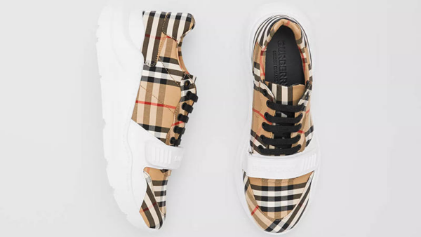 Giày Burberry Vintage Check Cotton Beige 80202821 - Ảnh 6