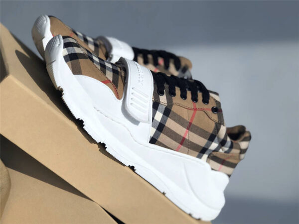 Giày Burberry Vintage Check Cotton Beige 80202821 - Ảnh 4