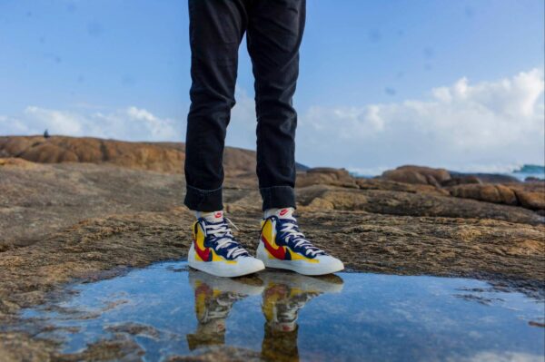 Giày Sacai x Nike Blazer Mid 'Maize Navy' BV0072-700 - Ảnh 2
