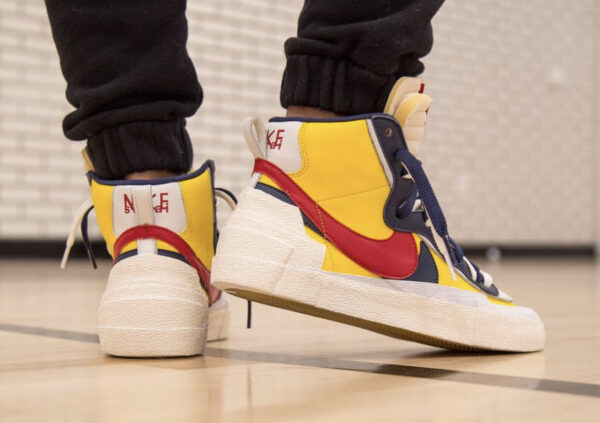 Giày Sacai x Nike Blazer Mid 'Maize Navy' BV0072-700 - Ảnh 4