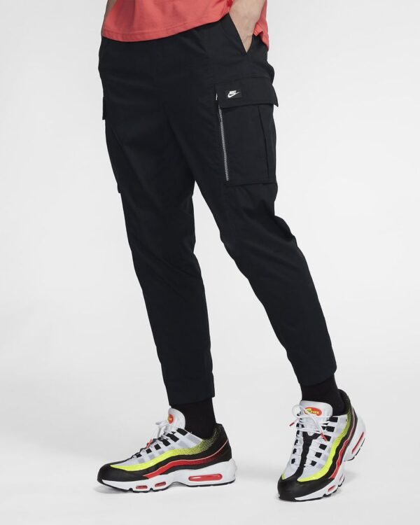 Quần Nike Sports Pants Drawstring Waist Zipper Decor Running Pants BV3128-010 - Ảnh 3