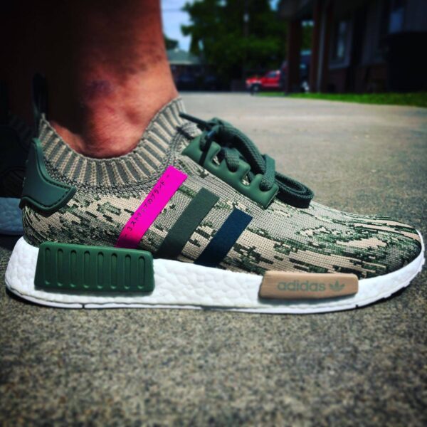 Giày Adidas Wmns NMD_R1 Primeknit 'Green Glitch Camo BY9864 - Ảnh 2