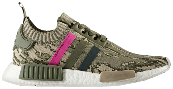 Giày Adidas Wmns NMD_R1 Primeknit 'Green Glitch Camo BY9864