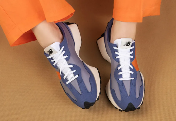 Giày New Balance Wmns 327 'Magnetic Blue Varsity Orange' WS327CB - Ảnh 4