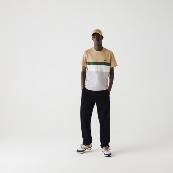 Áo Lacoste Colourblocked Panel Cotton T Shirt TH1884-FJM - Ảnh 4