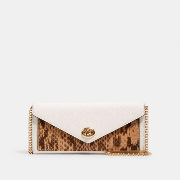 Túi Coach Slim Envelope Wallet With Chain Snakeskin C1911-IMCAH - Ảnh 2