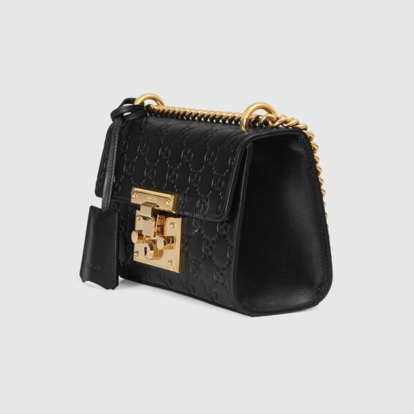 Túi Gucci Black Padlock Small Gucci Signature Shoulder Bag 409487 CWC1G 1000 - Ảnh 2