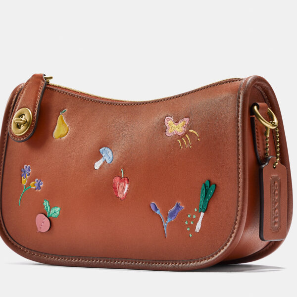 Túi Coach Swinger Bag With Garden Embroidery C2275 B4L4A - Ảnh 2