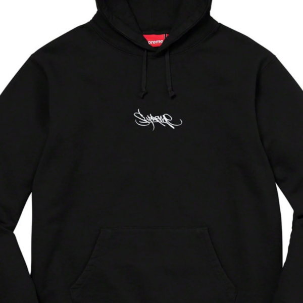 Áo Supreme Tag Logo Hooded Sweatshirt Black SUP-TALHSBK - Ảnh 3