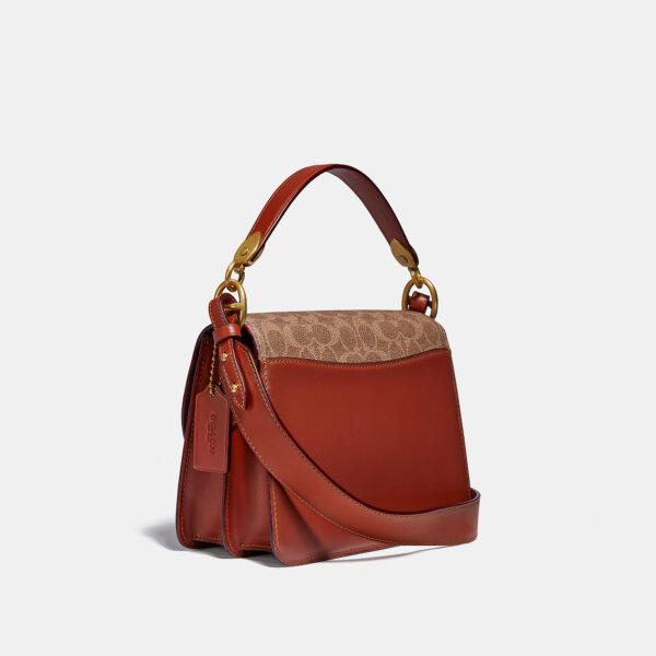 Túi Coach Signature Carriage Coated Canvas Beat Shoulder Bag Brown C2418 B4SI0 - Ảnh 3
