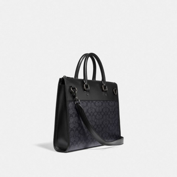 Túi Coach Gotham Folio In Signature Canvas C3760 B4SHG - Ảnh 2