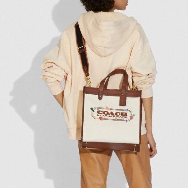 Túi Coach Field Tote With Garden Embroidery Coach Badge C2774 B4 NA - Ảnh 4