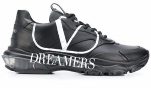 Giày Valentino Black Leather Sneakers TY0S0B05-EAJ-0NI