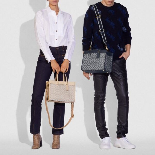 Túi Coach Field Tote 30 In Signature Jacquard C3282 B4RH3 - Ảnh 5