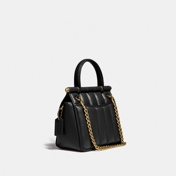 Túi Coach Willis Top Handle 18 With Quilting C3844 B4 BK - Ảnh 4