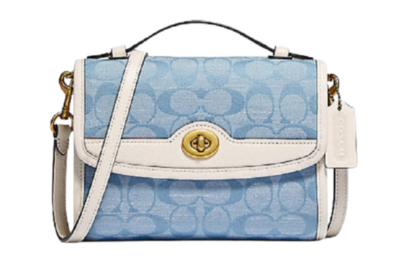 Túi Coach Kip Turnlock Crossbody In Signature Chambray C4676 B4SUX
