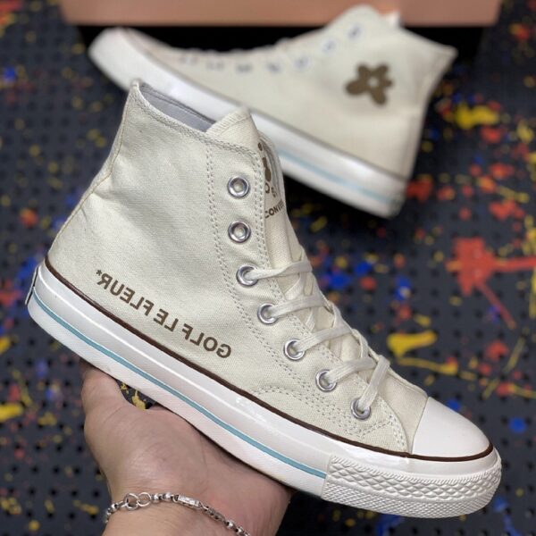 Giày Converse Golf Le Fleur x Chuck 70 Hi 'Parchment Canvas' 163170C - Ảnh 2