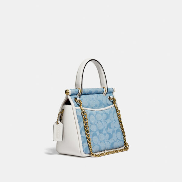 Túi Coach Willis Top Handle 18 In Signature Chambray With Quilting C4704 B4SUX - Ảnh 2