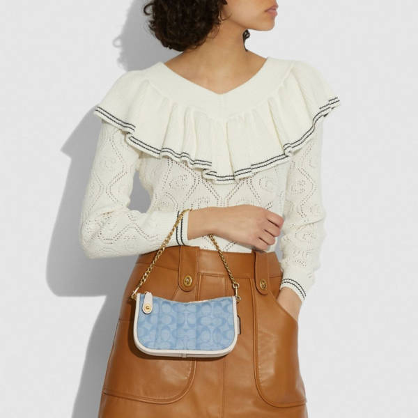 Túi Coach Swinger 20 In Signature Chambray With Quilting C5016 B4SUX - Ảnh 4