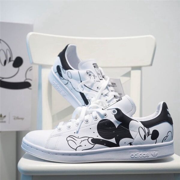 Giày Adidas Mickey Mouse x Stan Smith 'Black' FW2895 - Ảnh 3