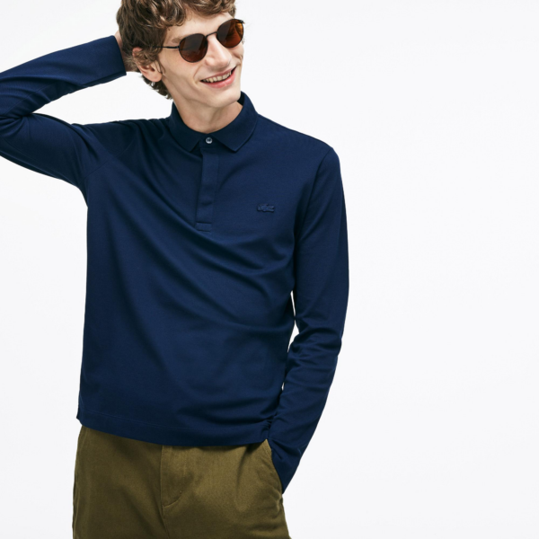 Áo Lacoste Men's Polo Long-sleeved T-shirt PH9435-166 - Ảnh 4