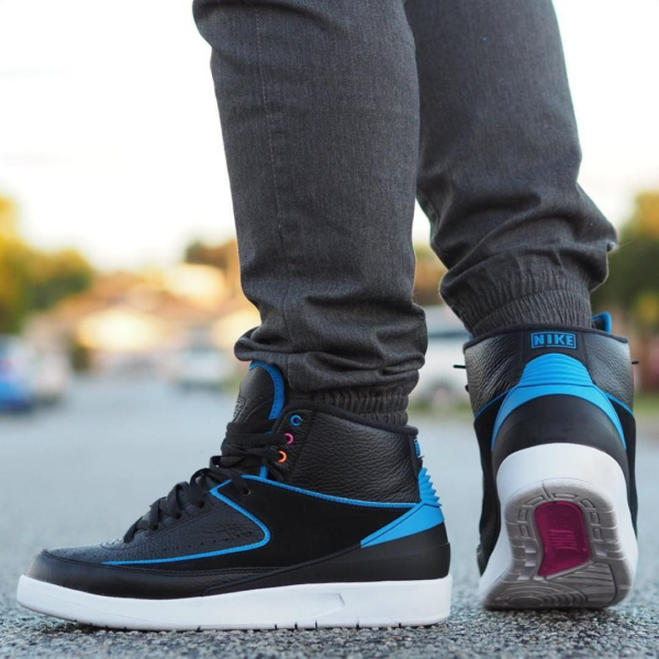 Giày Nike Air Jordan 2 Retro BG Radio Raheem 'Black' 834276-015 - Ảnh 2