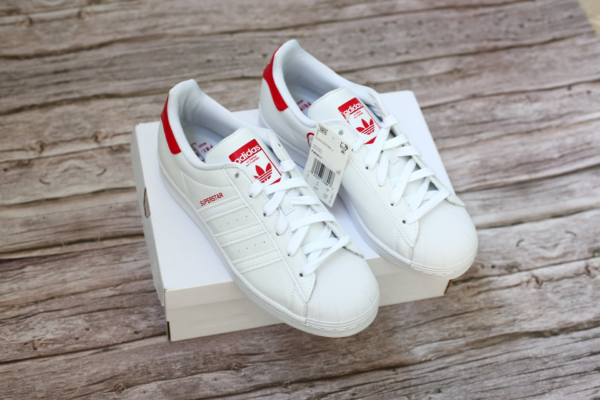 Giày Adidas Superstar J 'White Scarlet' FW0817 - Ảnh 6