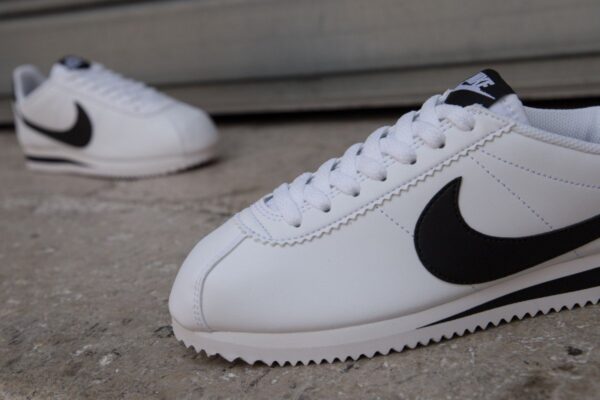 Giày Nike Classic Cortez Leather 'White Black' 807471-101 - Ảnh 6