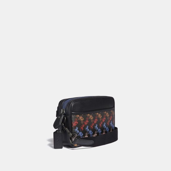 Túi Coach Academy Crossbody With Horse And Carriage Print Black Multi 89084 - Ảnh 3