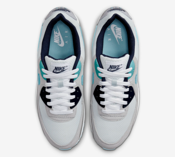 Giay Nike Air Max 90 'White Grey Blue' DM0029-003