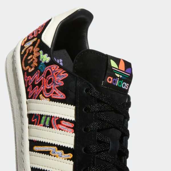 Giày Adidas Campus 80s Pride 'Black' GX6390 - Ảnh 6