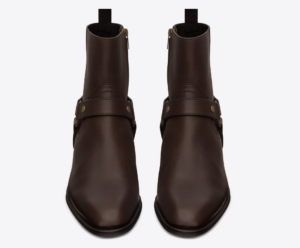 Alternative view of Giày Saint Laurent Wyatt Harness Boots In Smooth Leather 'Chocolate' 64909418T006023