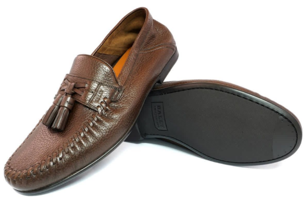 Giày Bally Crowe Coconut Leather Tassel Loafers 6220964 - Ảnh 2