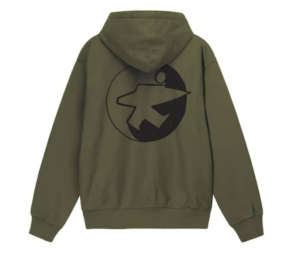 Ao Stussy x Our Legacy Work Shop Surfman Pigment Dyed Hoodie 'Dark Olive'