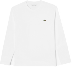 Ao Lacoste Long Sleeve Solid Stripe T-Shirt 'White' TH018E-53G-001