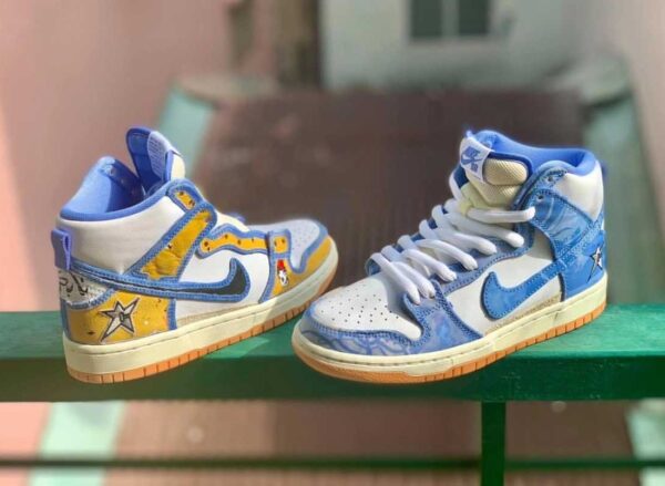 Giày Nike Carpet Company x Dunk High SB 'Blue' CV1677-100 - Ảnh 6