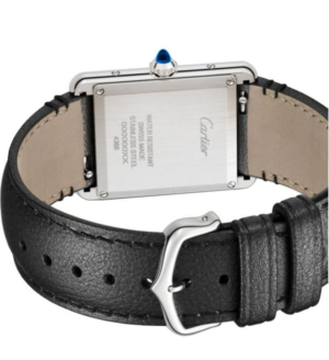 Dong Ho Cartier Tank Must Watch Large SolarBeat Steel Strap 'Black' WSTA0059